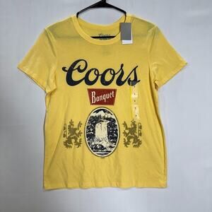 Coors Banquet Women’s S Yellow Beer Logo Graphic‎ T-Shirt